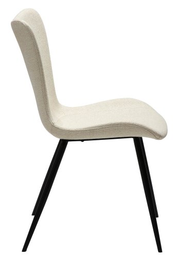 DAN-FORM Medusa spisebordstol - beige boucléstoff og sort stl