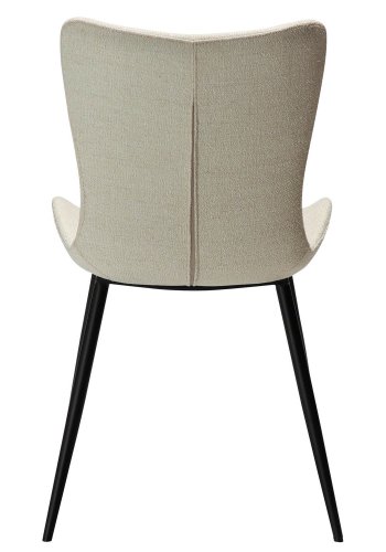 DAN-FORM Medusa spisebordstol - beige boucléstoff og sort stl