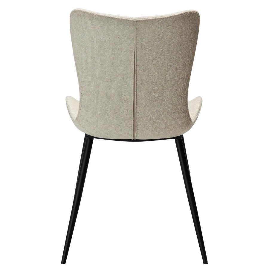 DAN-FORM Medusa spisebordstol - beige boucléstoff og sort stl