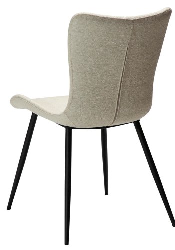 DAN-FORM Medusa spisebordstol - beige boucléstoff og sort stl