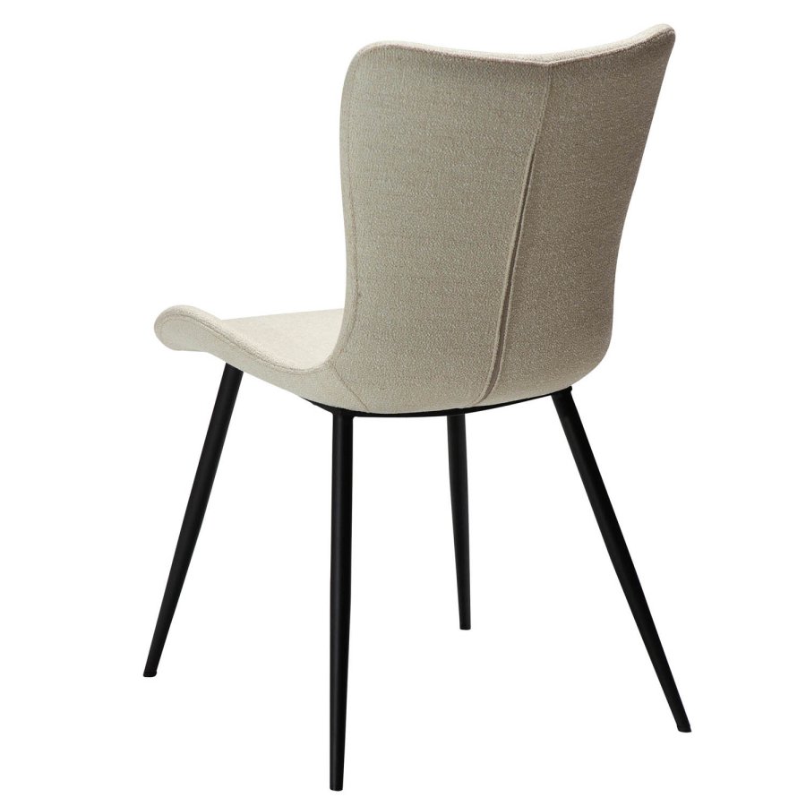 DAN-FORM Medusa spisebordstol - beige boucléstoff og sort stl