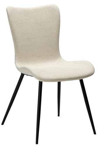 DAN-FORM Medusa spisebordstol - beige boucléstoff og sort stl
