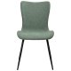 DAN-FORM Medusa spisebordstol - grnt boucléstoff og sort stl