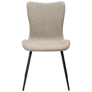 DAN-FORM Medusa spisebordsstol - brun bouclé stof og sort stl