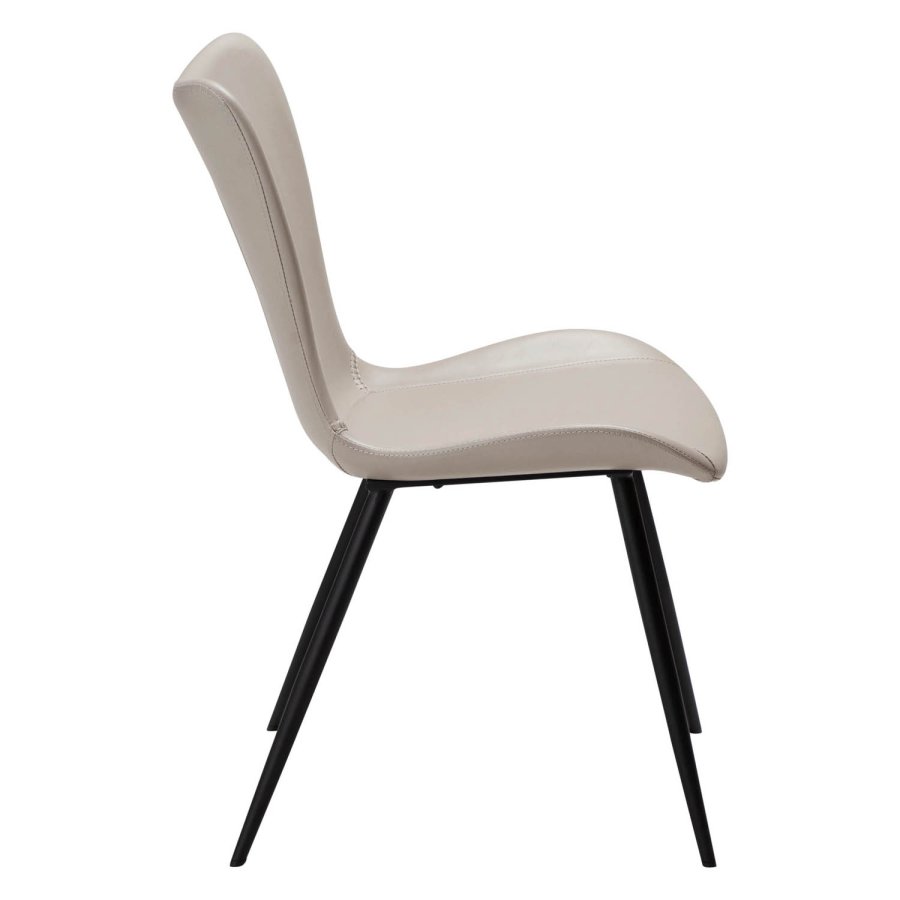 DAN-FORM Medusa spisebordstol - kashmir kunstskinn og sort stl