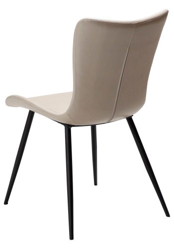 DAN-FORM Medusa spisebordstol - kashmir kunstskinn og sort stl