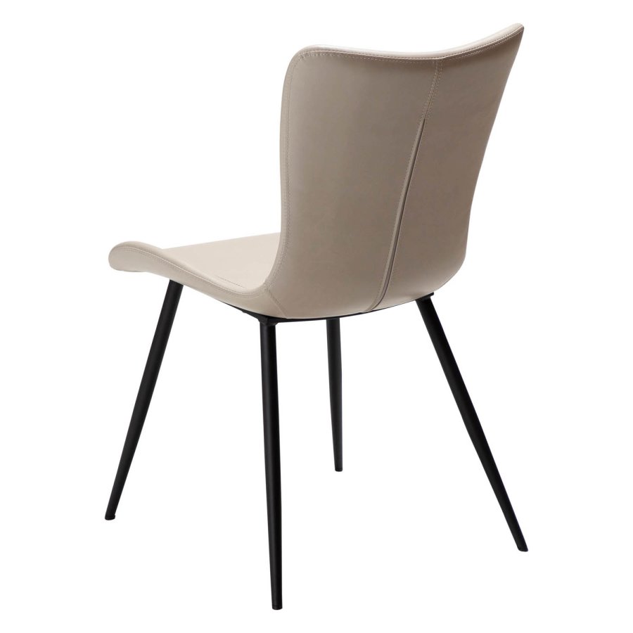 DAN-FORM Medusa spisebordstol - kashmir kunstskinn og sort stl