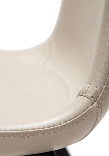 DAN-FORM Medusa spisebordstol - kashmir kunstskinn og sort stl