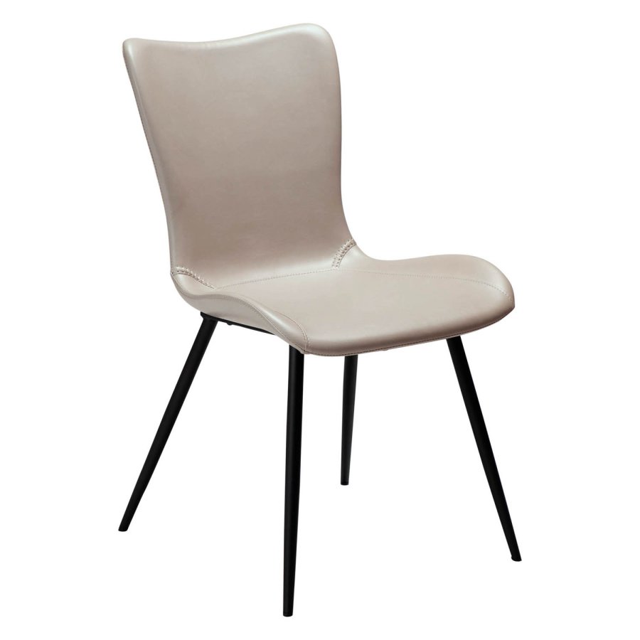 DAN-FORM Medusa spisebordstol - kashmir kunstskinn og sort stl