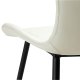 DAN-FORM Medusa spisebordstol - beinhvitt kunstskinn og sort stl