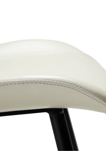 DAN-FORM Medusa spisebordstol - beinhvitt kunstskinn og sort stl