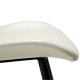 DAN-FORM Medusa spisebordstol - beinhvitt kunstskinn og sort stl