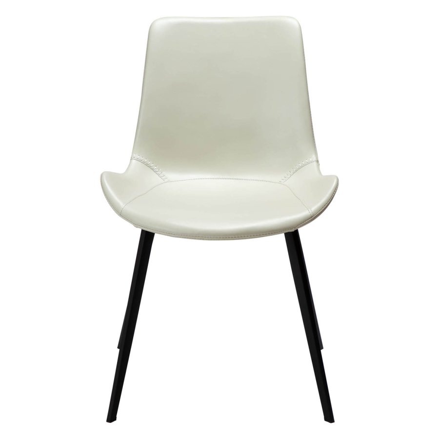 DAN-FORM Hype matbordsstol - benvitt konstläder och svart stl