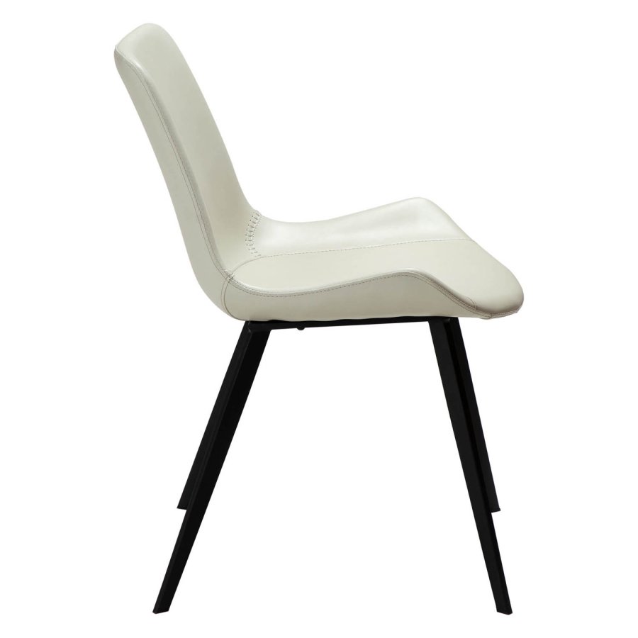 DAN-FORM Hype matbordsstol - benvitt konstläder och svart stl