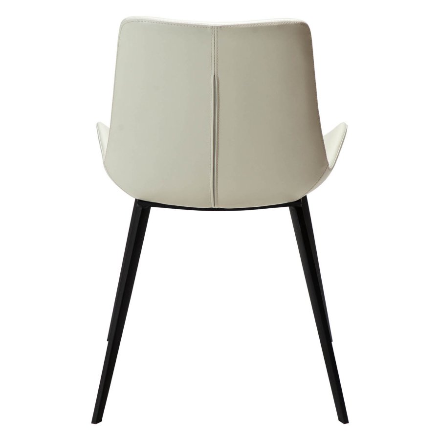 DAN-FORM Hype matbordsstol - benvitt konstläder och svart stl