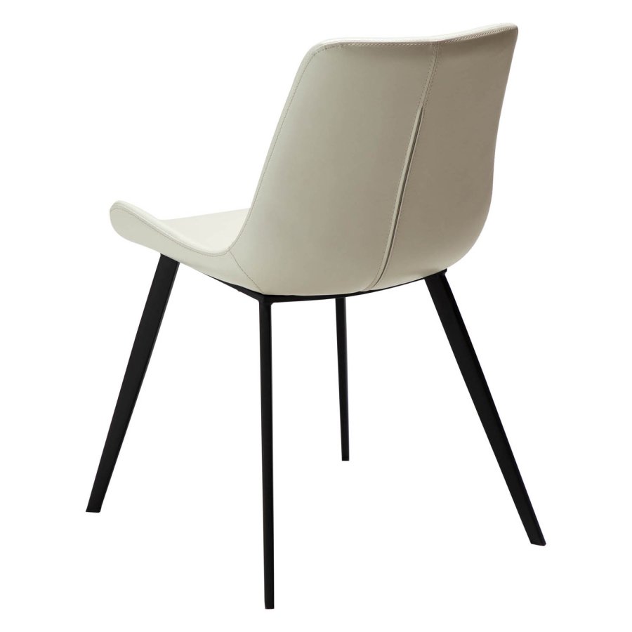DAN-FORM Hype matbordsstol - benvitt konstläder och svart stl