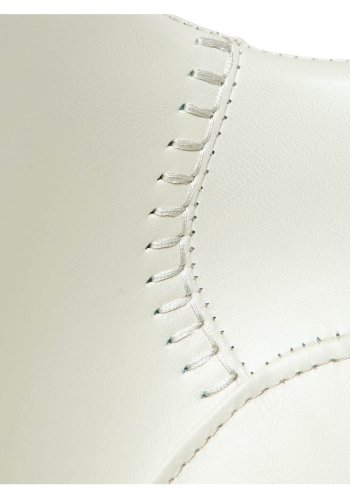 DAN-FORM Hype matbordsstol - benvitt konstläder och svart stl