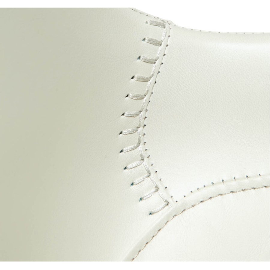 DAN-FORM Hype matbordsstol - benvitt konstläder och svart stl