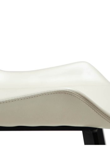 DAN-FORM Hype matbordsstol - benvitt konstläder och svart stl