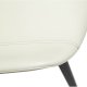 DAN-FORM Hype matbordsstol - benvitt konstläder och svart stl
