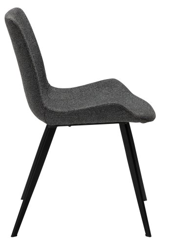 DAN-FORM Hype spisebordstol - grtt boucléstoff og sort stl