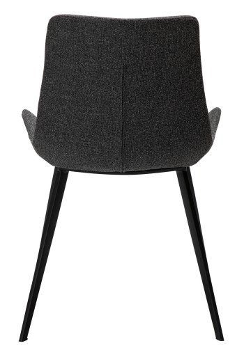 DAN-FORM Hype spisebordstol - grtt boucléstoff og sort stl