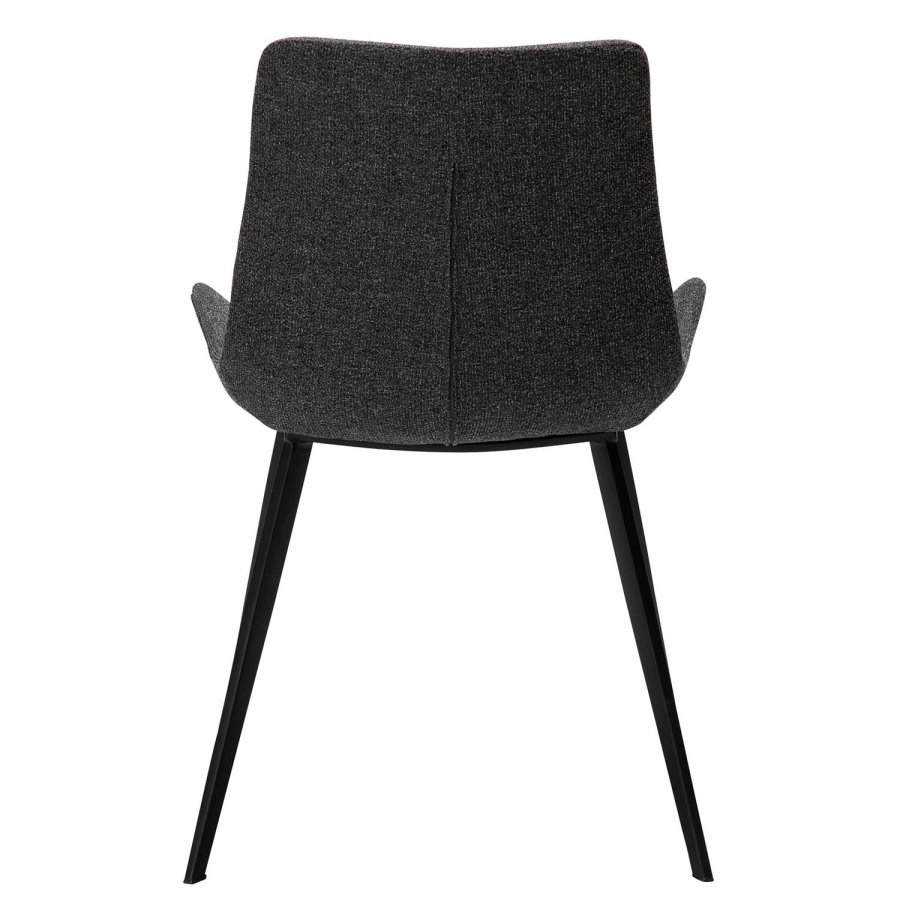 DAN-FORM Hype spisebordstol - grtt boucléstoff og sort stl