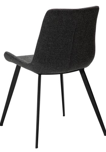 DAN-FORM Hype spisebordstol - grtt boucléstoff og sort stl