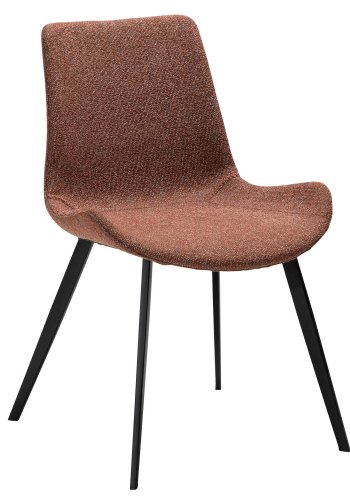 DAN-FORM Hype spisebordstol - rdt boucléstoff og sort stl