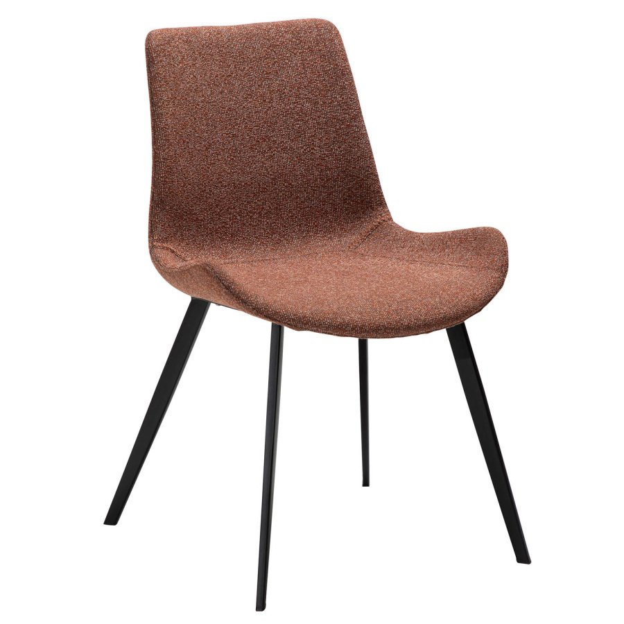 DAN-FORM Hype spisebordstol - rdt boucléstoff og sort stl