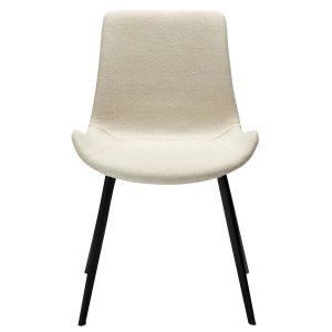 DAN-FORM Hype spisebordsstol - beige bouclé stof og sort stl