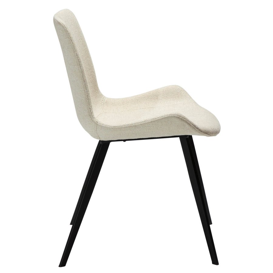 DAN-FORM Hype spisebordstol - beige boucléstoff og sort stl