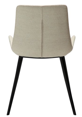 DAN-FORM Hype spisebordstol - beige boucléstoff og sort stl