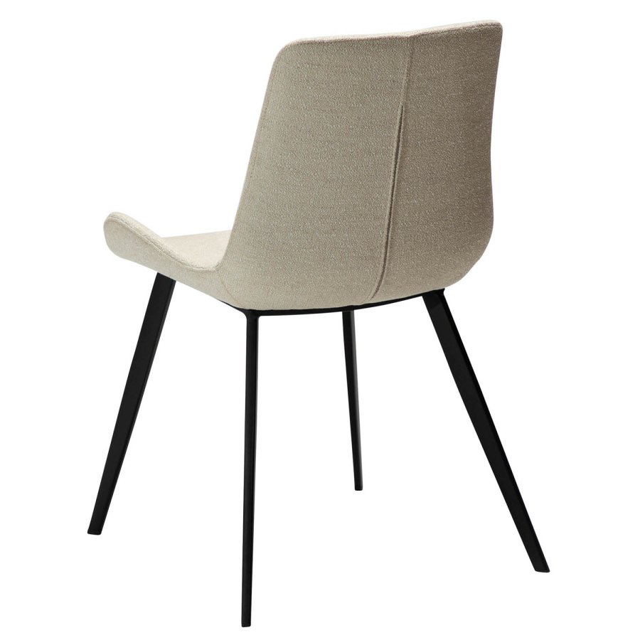DAN-FORM Hype spisebordstol - beige boucléstoff og sort stl