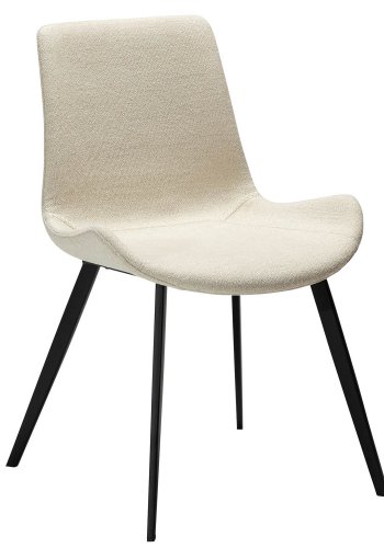 DAN-FORM Hype spisebordstol - beige boucléstoff og sort stl