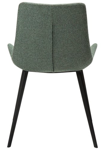 DAN-FORM Hype spisebordsstol - grn bouclé stof og sort stl
