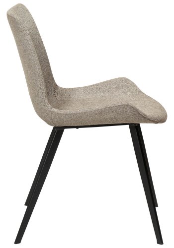 DAN-FORM Hype spisebordstol - ekte bouclé-stoff og sort stl