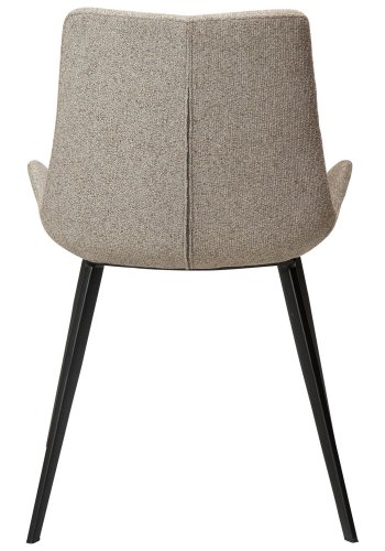 DAN-FORM Hype spisebordstol - ekte bouclé-stoff og sort stl