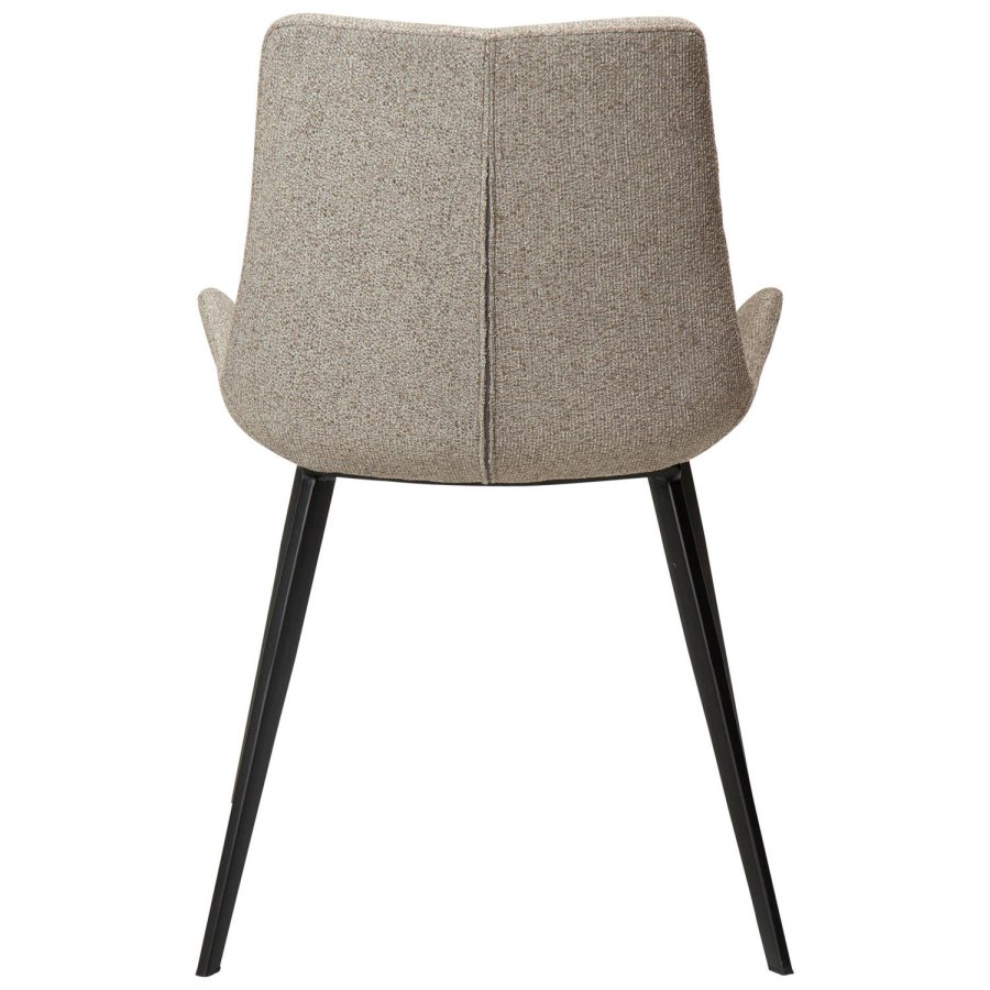 DAN-FORM Hype spisebordstol - ekte bouclé-stoff og sort stl