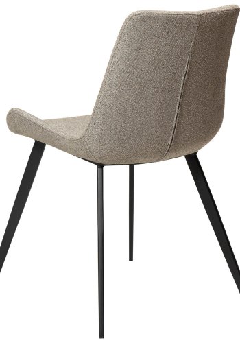 DAN-FORM Hype spisebordstol - ekte bouclé-stoff og sort stl