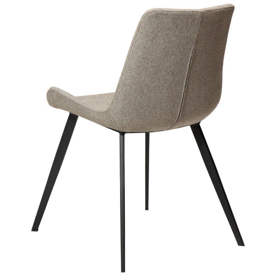 DAN-FORM Hype spisebordstol - ekte bouclé-stoff og sort stl