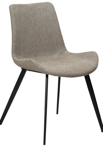 DAN-FORM Hype spisebordstol - ekte bouclé-stoff og sort stl