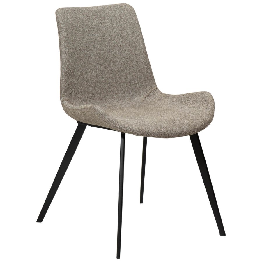 DAN-FORM Hype spisebordstol - ekte bouclé-stoff og sort stl