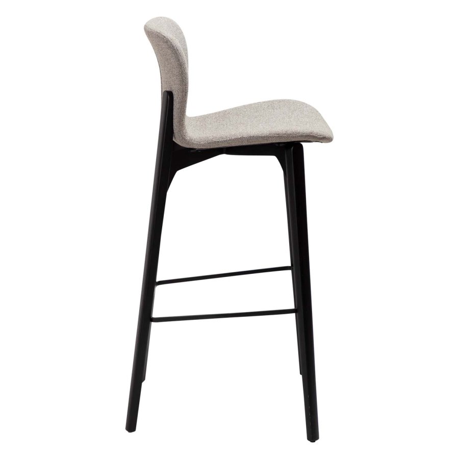 DAN-FORM Paragon barkrakk, med ryggsttte og fotsttte - brunt boucléstoff og svart asketre