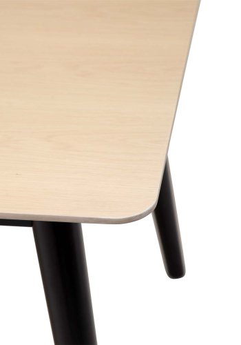 DAN-FORM Yolo Esstisch, rechteckig – weiß gekalktes Eichenfurnier und schwarzes Holz (100x220)