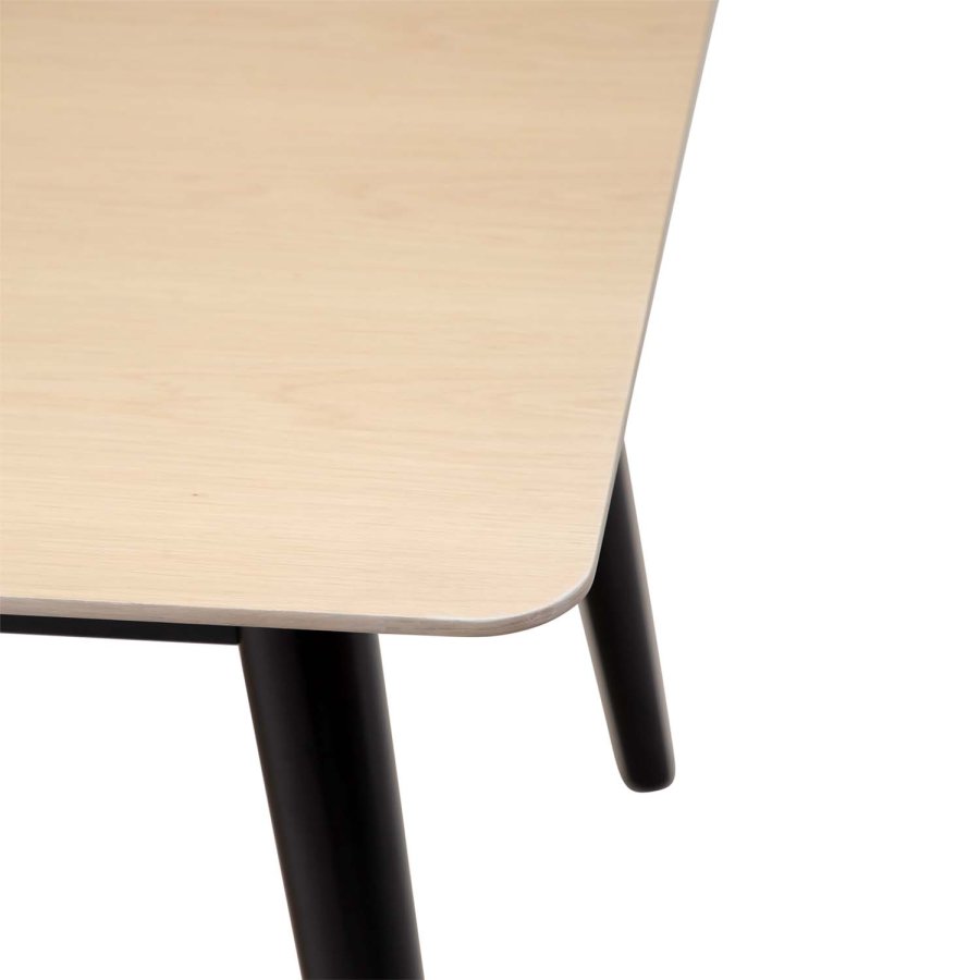 DAN-FORM Yolo Esstisch, rechteckig – weiß gekalktes Eichenfurnier und schwarzes Holz (100x220)