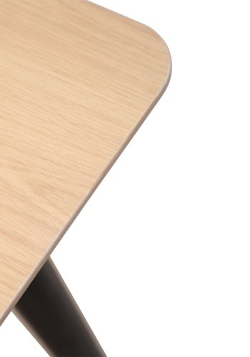 DAN-FORM Yolo Esstisch, rechteckig – weiß gekalktes Eichenfurnier und schwarzes Holz (100x220)