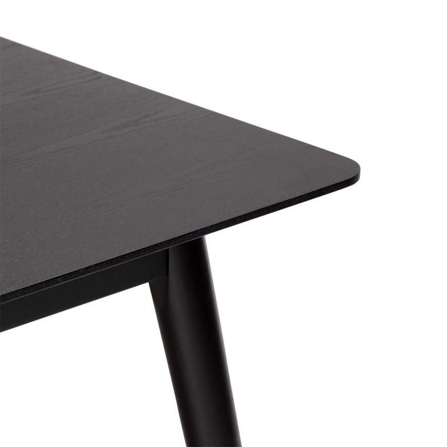 DAN-FORM Yolo Esstisch, rechteckig – schwarzes Eschenfurnier und schwarzes Holz (100x220)