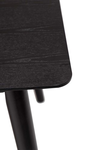 DAN-FORM Yolo Esstisch, rechteckig – schwarzes Eschenfurnier und schwarzes Holz (100x220)