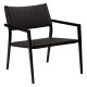 DAN-FORM Loop loungestol, med armlener - svart papirsnor og sort stl